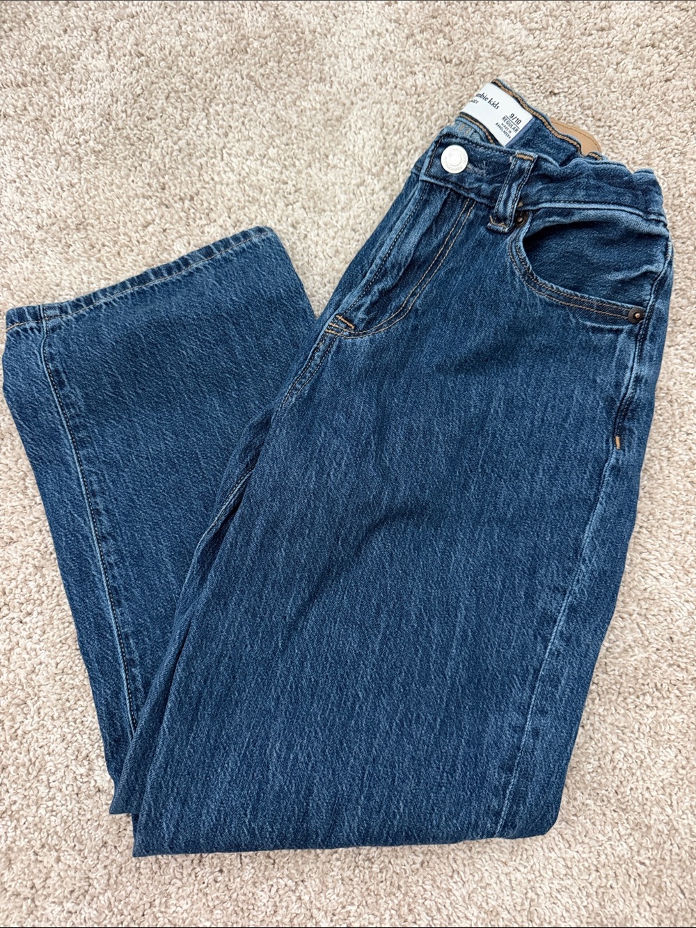 Abercrombie Kids Baggy Jeans in Dark Blue